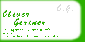 oliver gertner business card